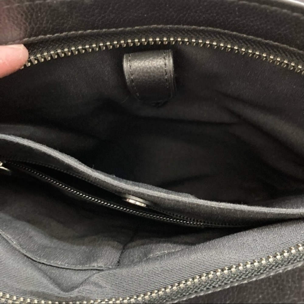 Coach black leather mens womens unisex messenger bag F54780 - Picture 6 of 10